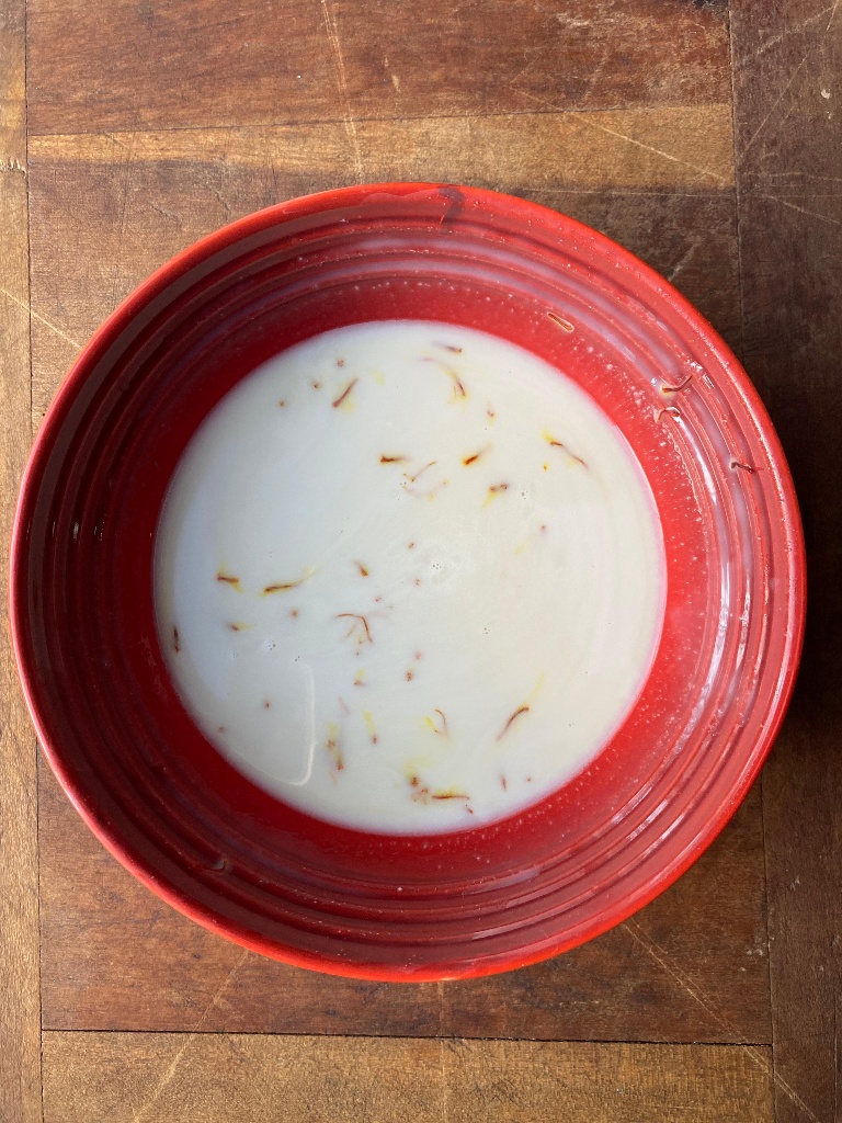 Saffron-infused milk